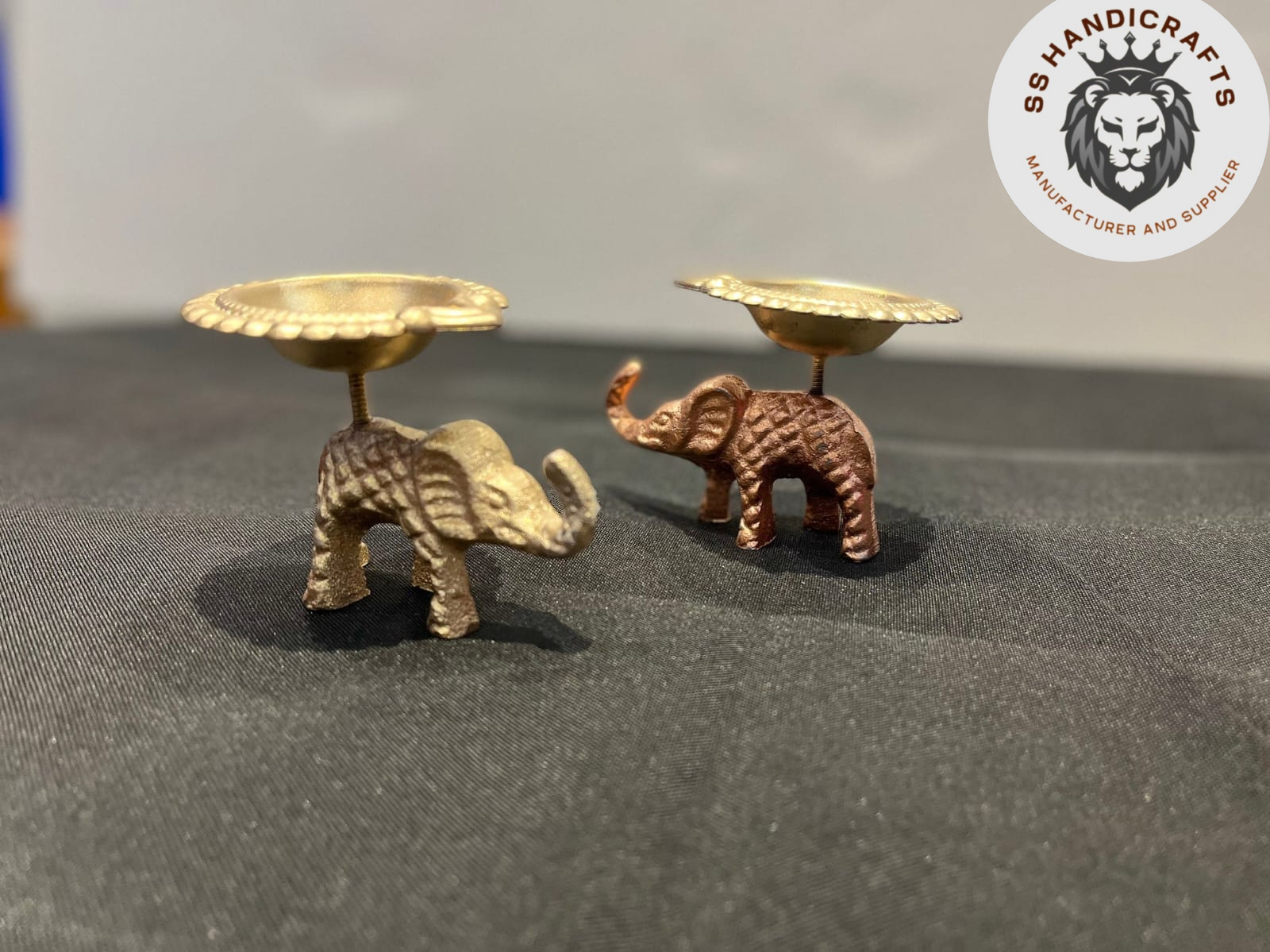 Metal Elephant Diya - Image 2
