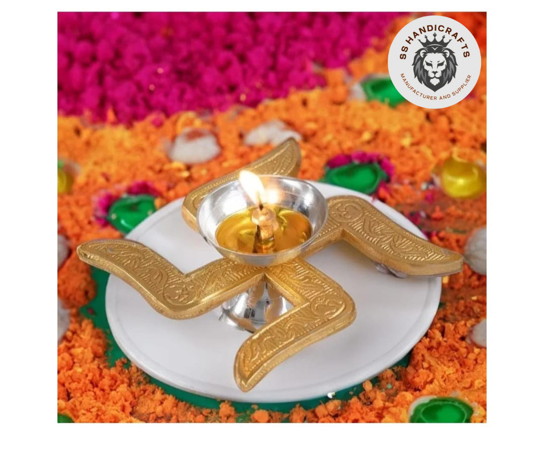 Metal Swastik Diya - Image 4
