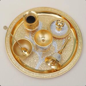 Metal Puja Thali set 10”inches