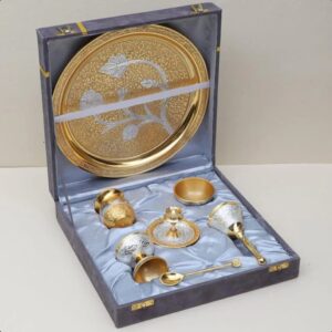 Metal Puja Thali set 10”inches